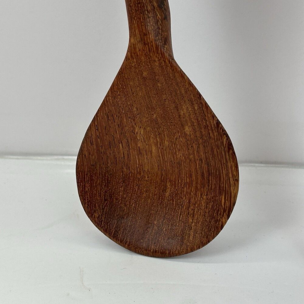 Hand Carved African Wooden Salad Server Spoon Fork Set Kenya A Leo Product - Picture 6 of 13